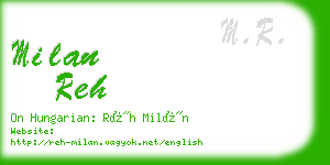 milan reh business card